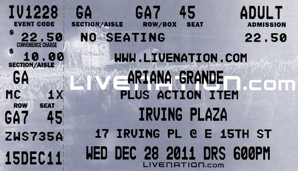  to Irving Plaza to check out Action Item opening for Ariana Grande